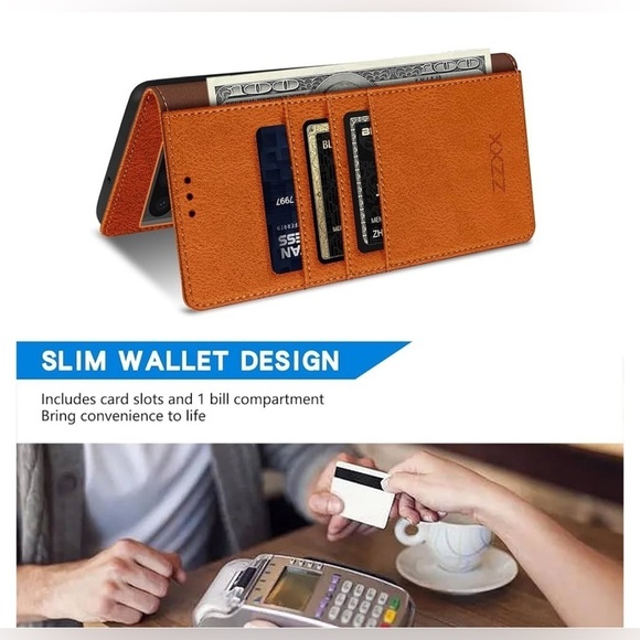 ZZXX GOOGLE PIXEL 8 PRO CASE LEATHER WALLET 6.7 INCH BEOWN TAN NEW - Picture 4 of 10